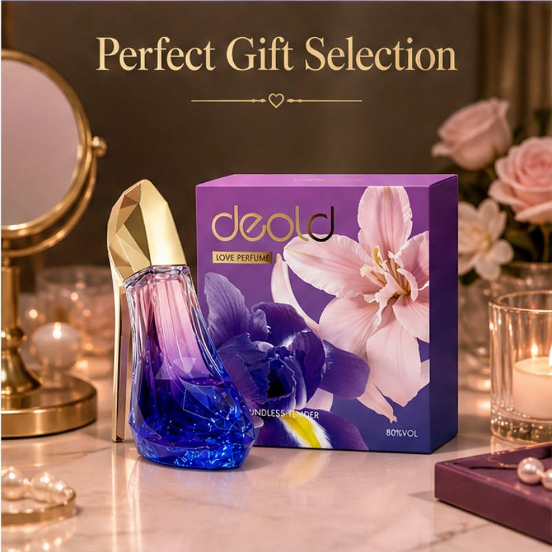 Perfume Fragrance Blue - รองเท้าส้นสูงทรงส้นเข็มสำหรับผู้หญิงพร้อมกลิ่นหอมอ่อนโยน น้ำหอมในขวดแก้วสีม่วง-น้ำเงินที่ค่อยๆ เปลี่ยนสี เหมาะสำหรับเป็นของขวัญให้แฟนหรือภรรยาในวันวาเลนไทน์ วันเกิด และงานฉลองครบรอบ