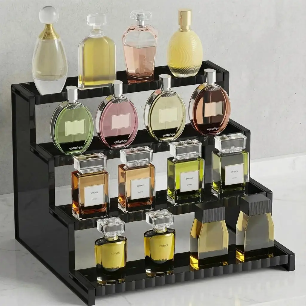 ชั้นวางของตกแต่ง 4 ชั้น สีดำ ข - Perfume Fragrance Holder บทวิจารณ์และราคา