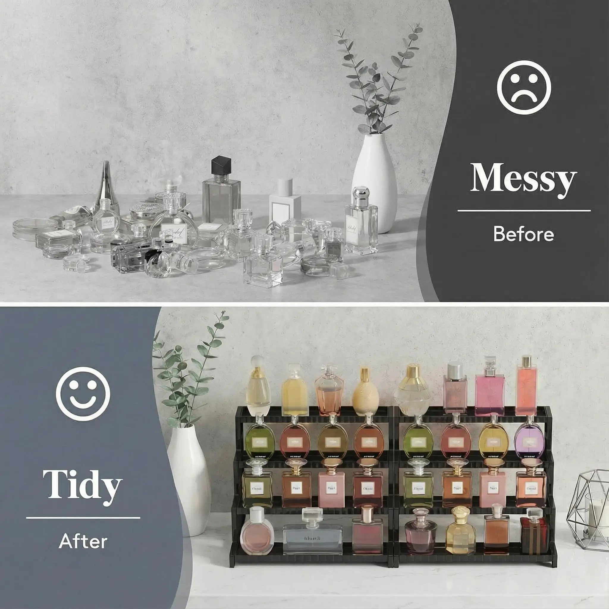 ชั้นวางของตกแต่ง 4 ชั้น สีดำ ข - Perfume Fragrance Holder บทวิจารณ์และราคา